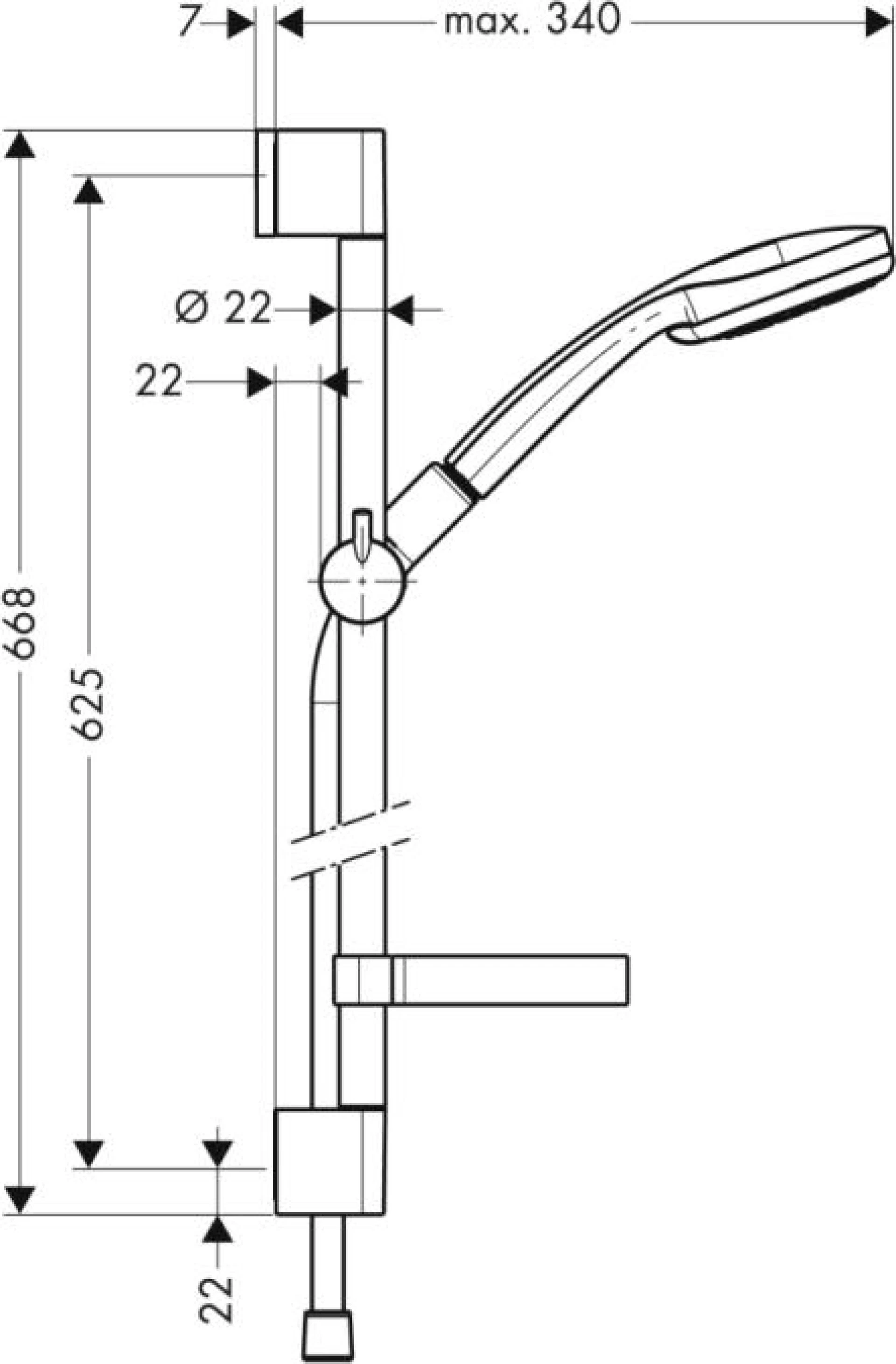 Фото - Душевой гарнитур Hansgrohe Croma 27777000 - Hansgrohe