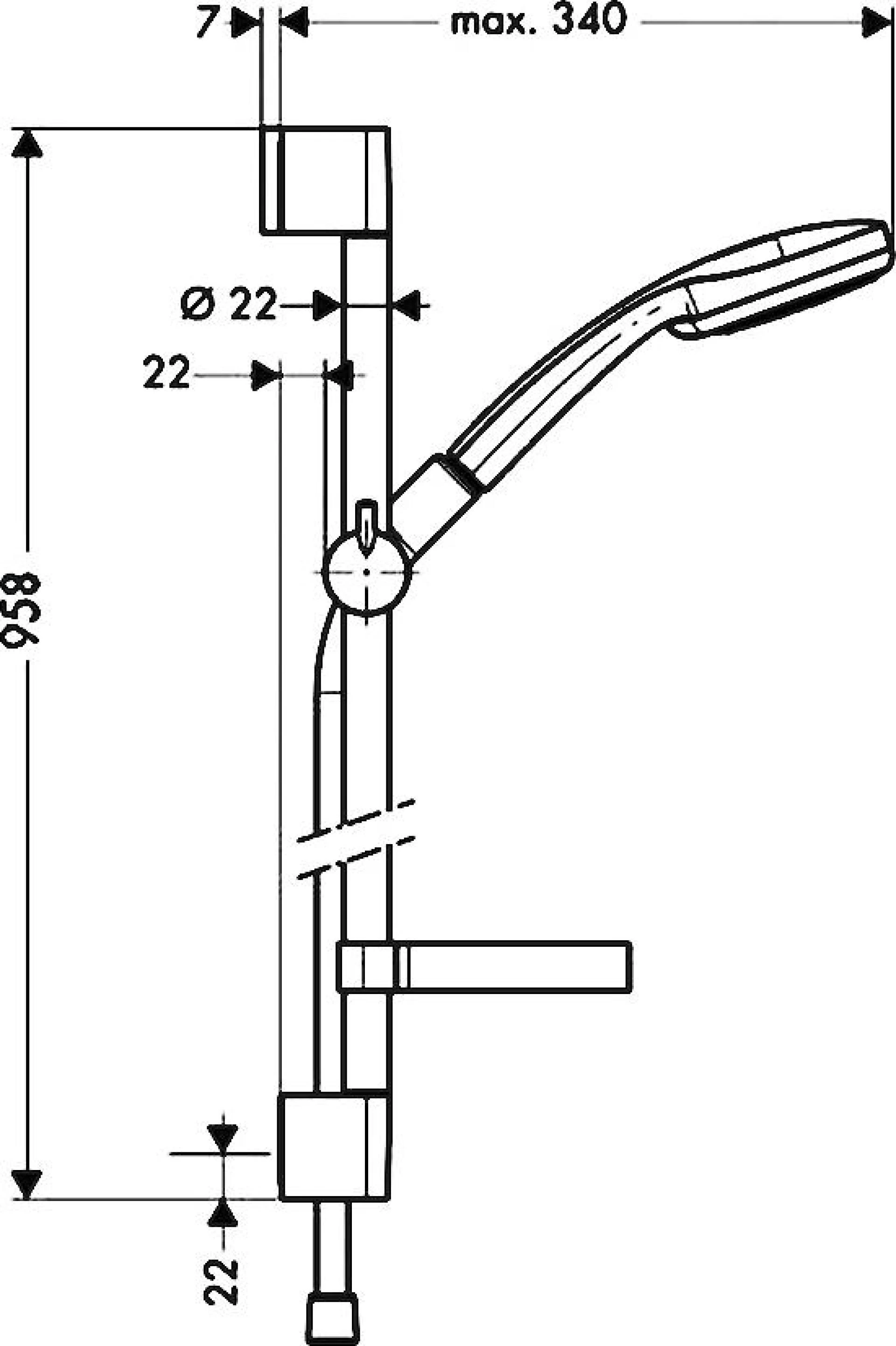 Фото - Душевой гарнитур Hansgrohe Croma 100 Vario 27771000 Unica C - Hansgrohe