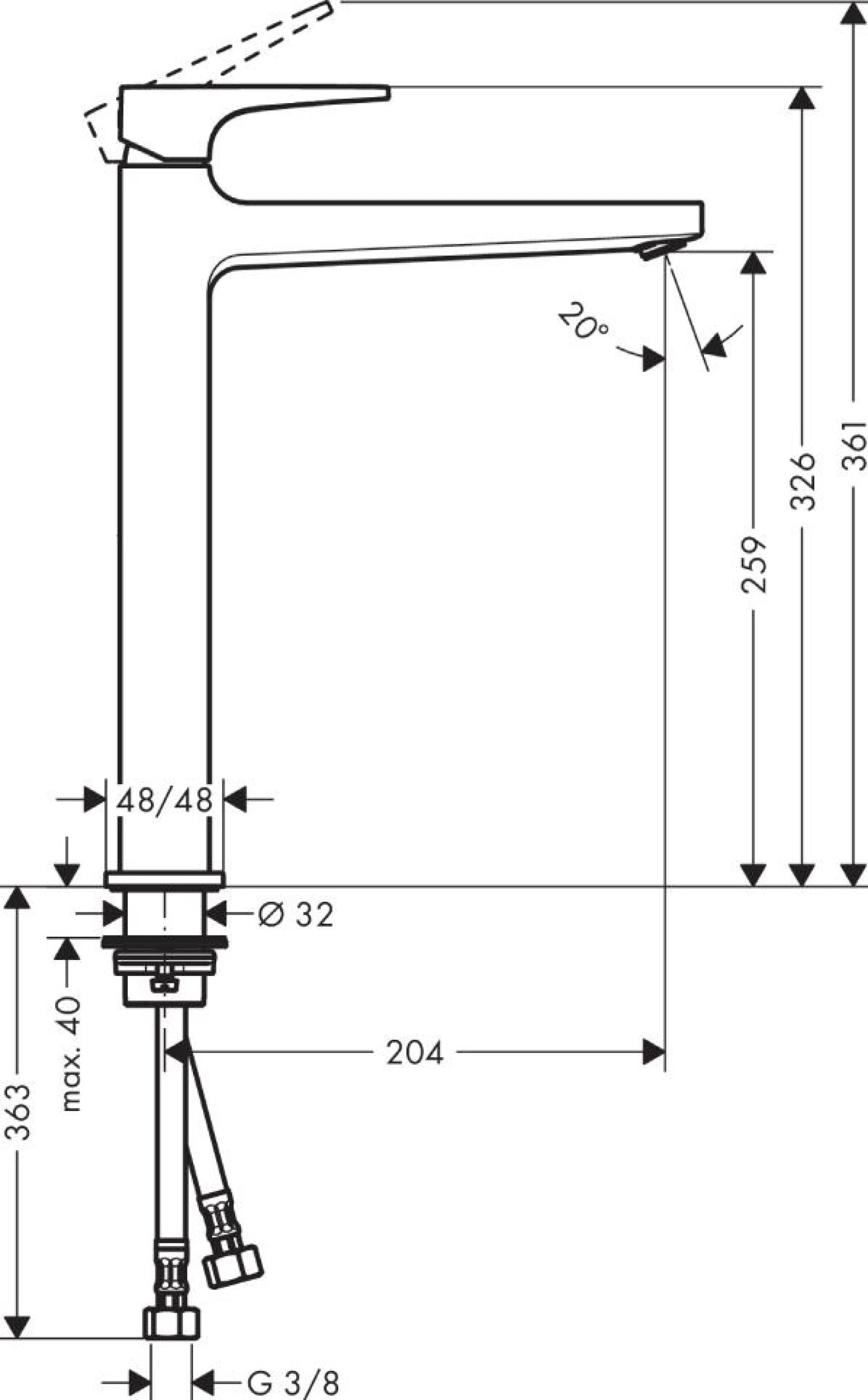 Фото - Смеситель Hansgrohe Metropol 74512000 для раковины - Hansgrohe