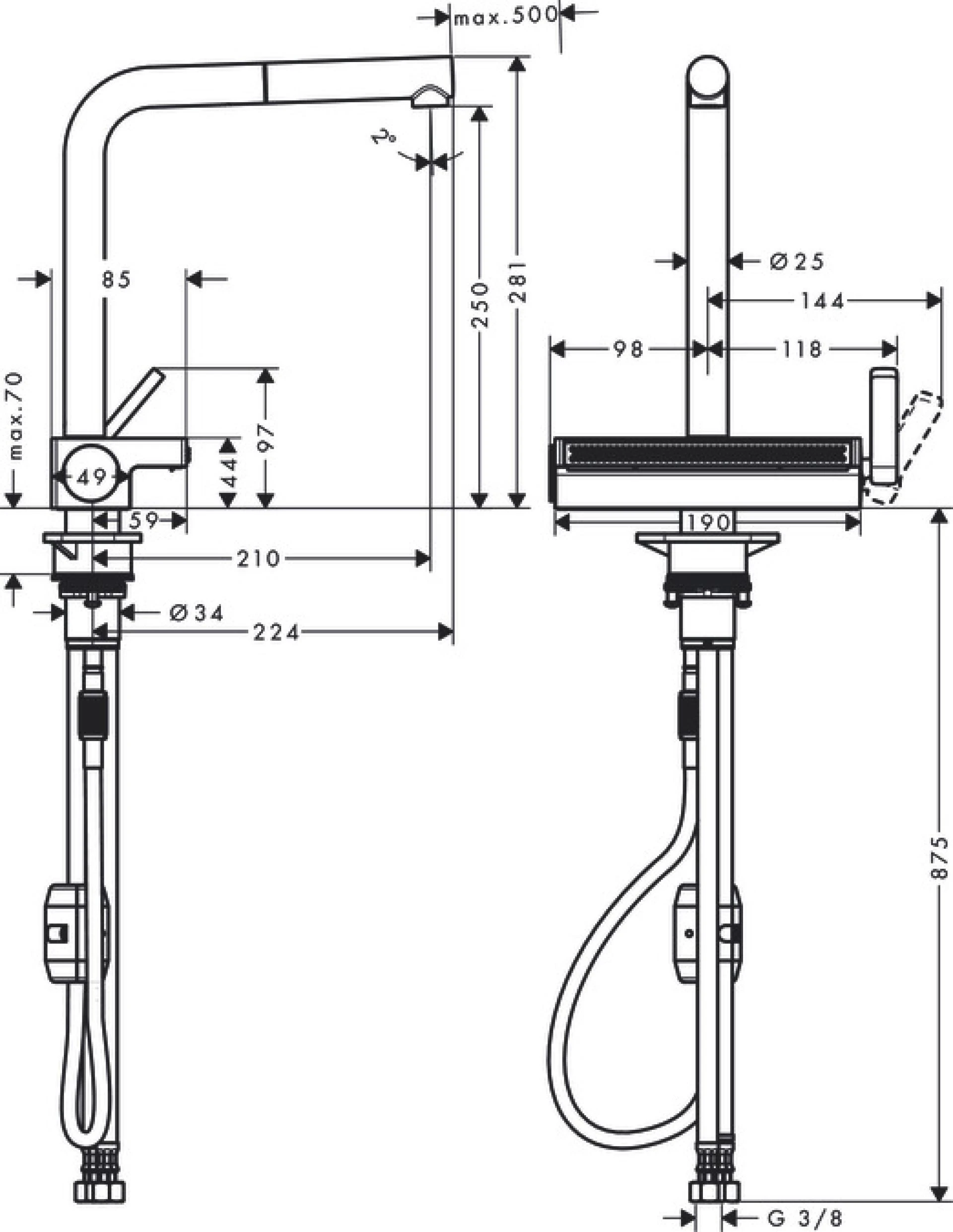 Фото - Смеситель для кухни Hansgrohe Aquno Select M81 73836000, хром - Hansgrohe