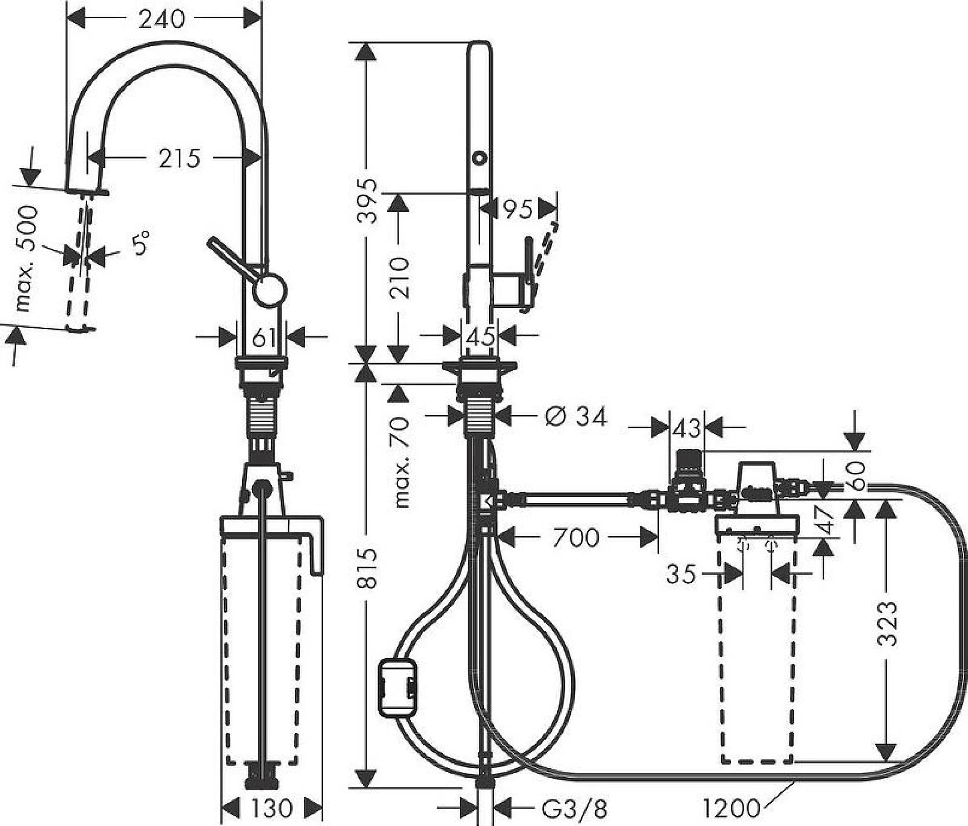 Фото - Смеситель для кухни Hansgrohe Aqittura M91 FilterSystem 210 76803000, хром - Hansgrohe