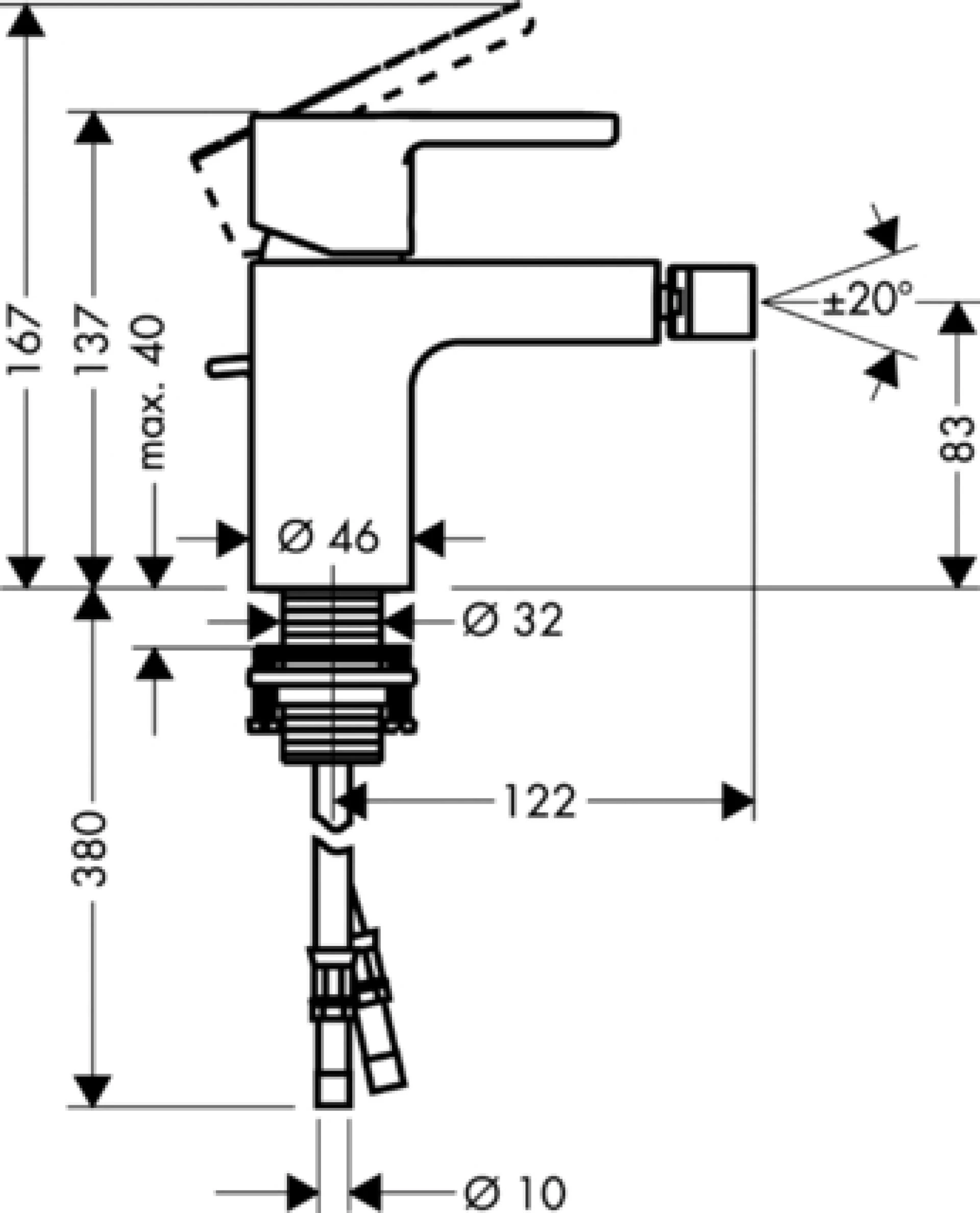 Фото - Смеситель для биде Hansgrohe Metropol S 14262000 - Hansgrohe