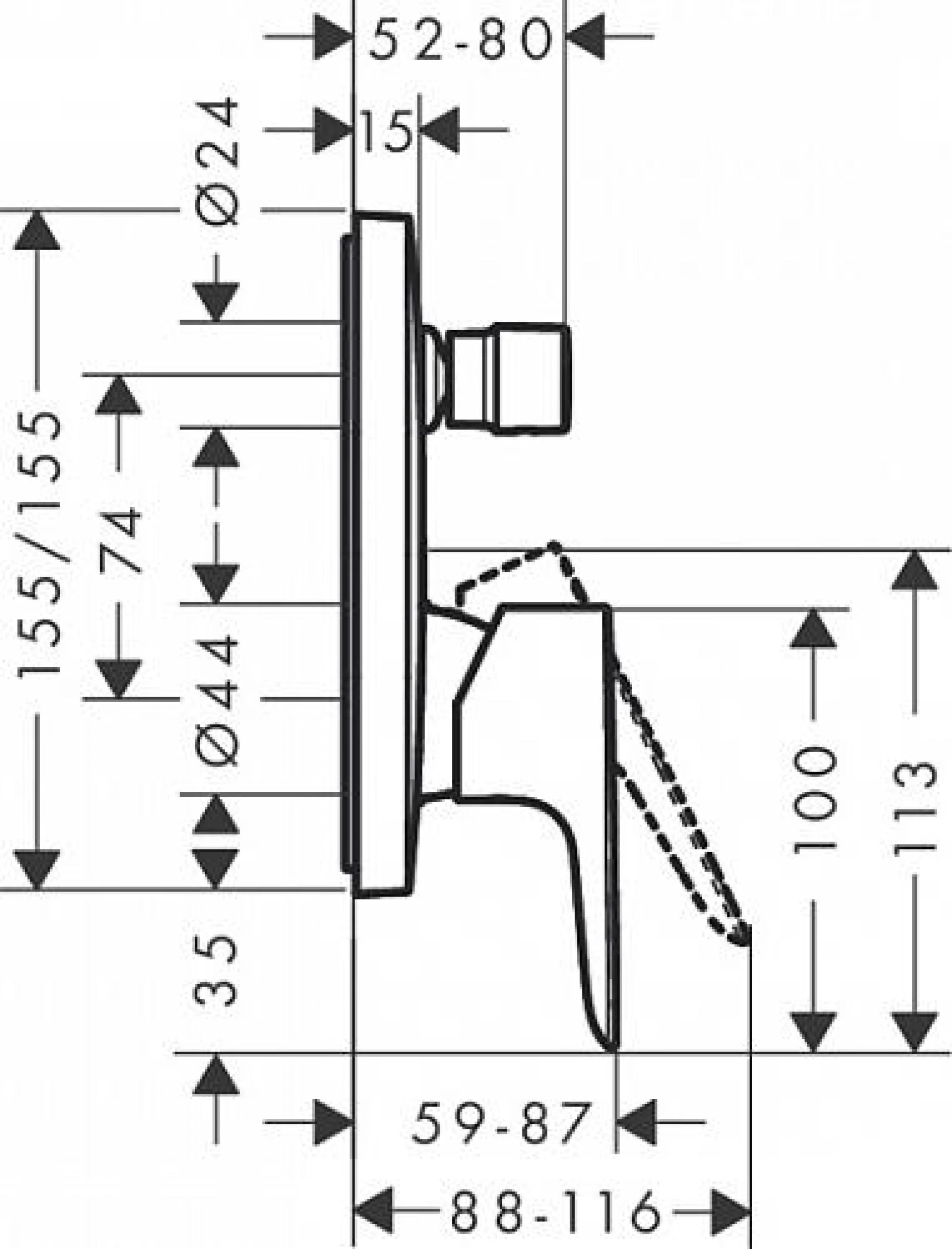 Фото - Смеситель для ванны Hansgrohe Talis E 71745000 - Hansgrohe