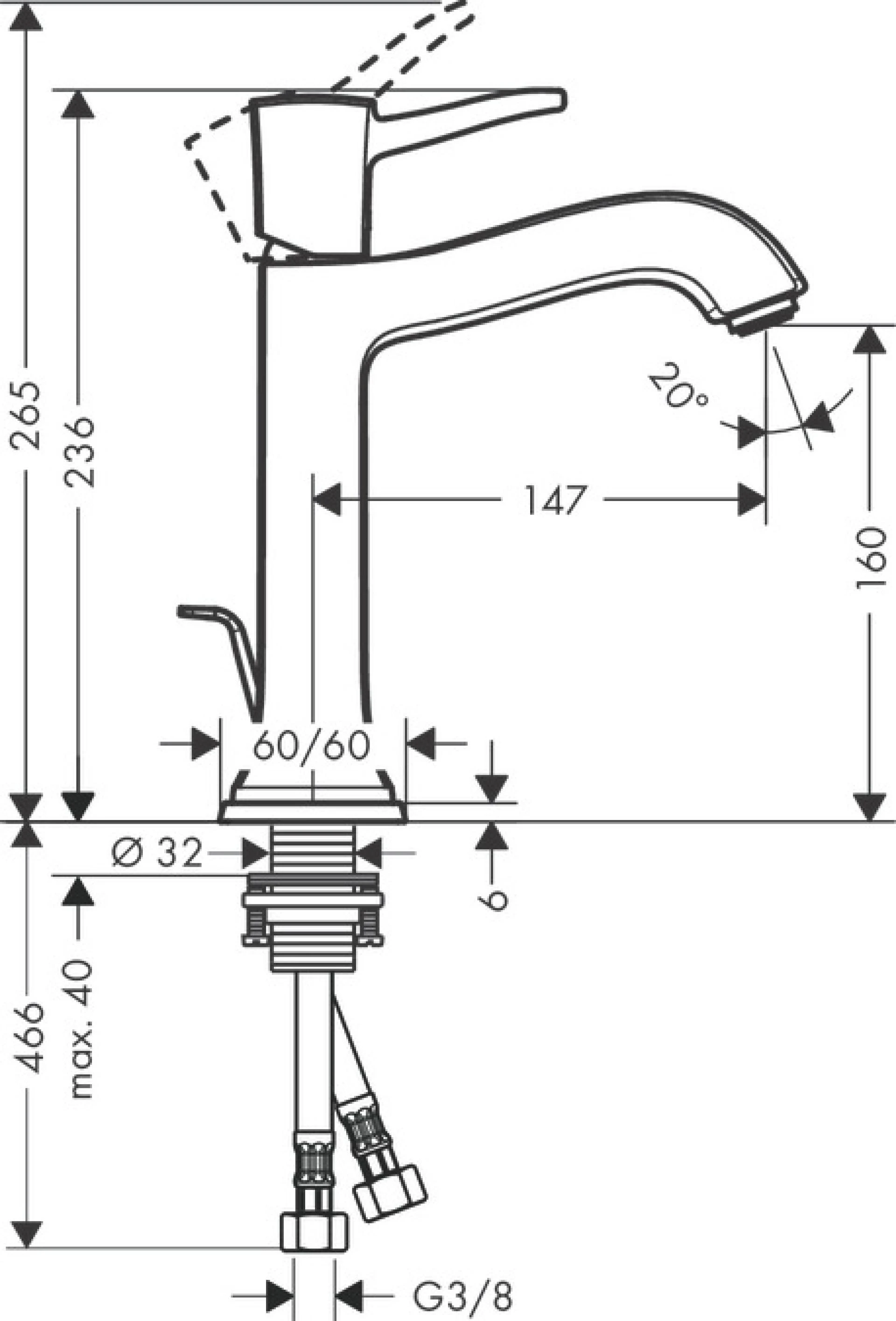 Фото - Смеситель для раковины Hansgrohe Metropol Classic 31302090, хром золото - Hansgrohe