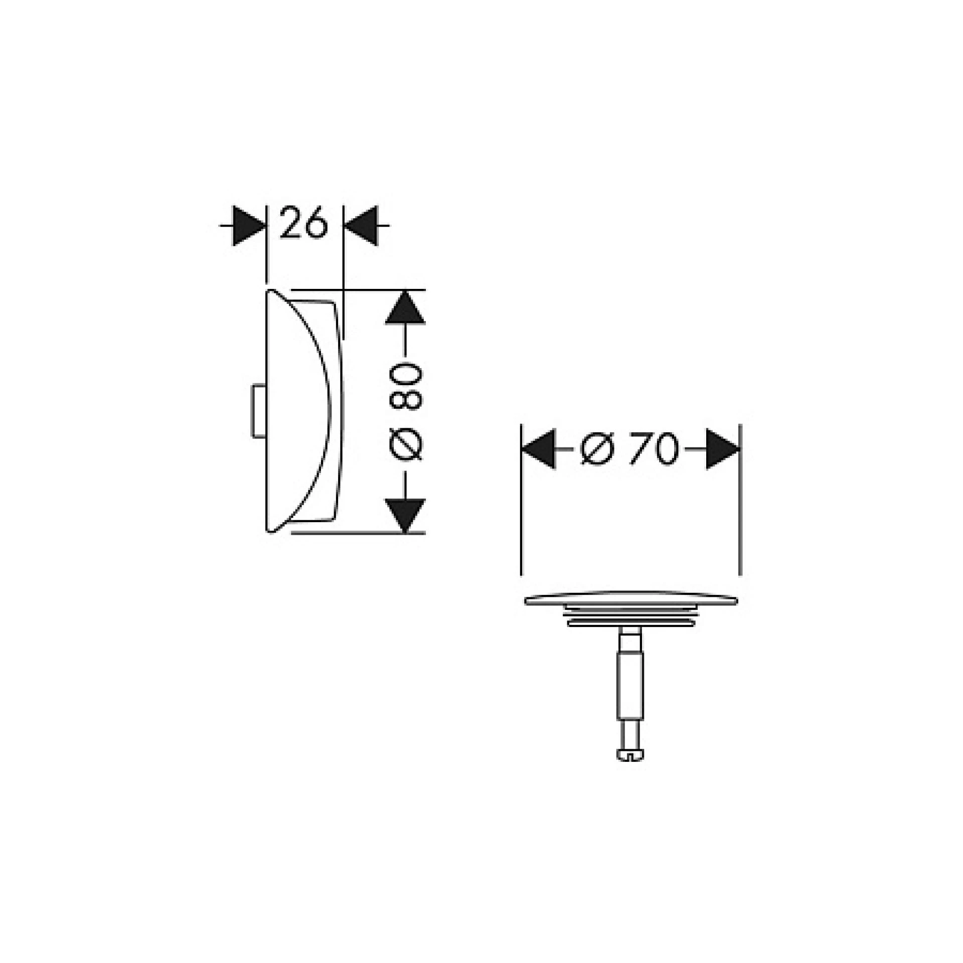 Фото - Внешняя часть для слива-перелива Hansgrohe 58185990 золото - Hansgrohe