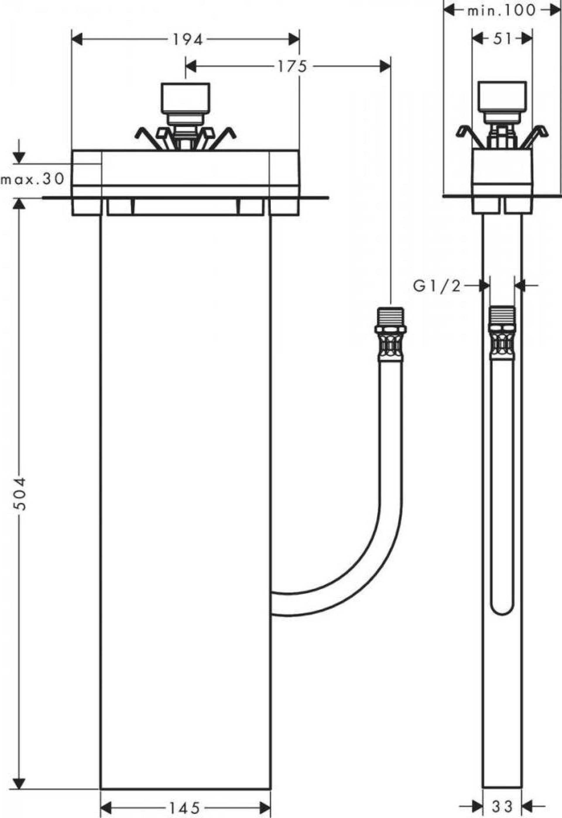 Фото - Скрытая часть Hansgrohe sBox 13560180 - Hansgrohe