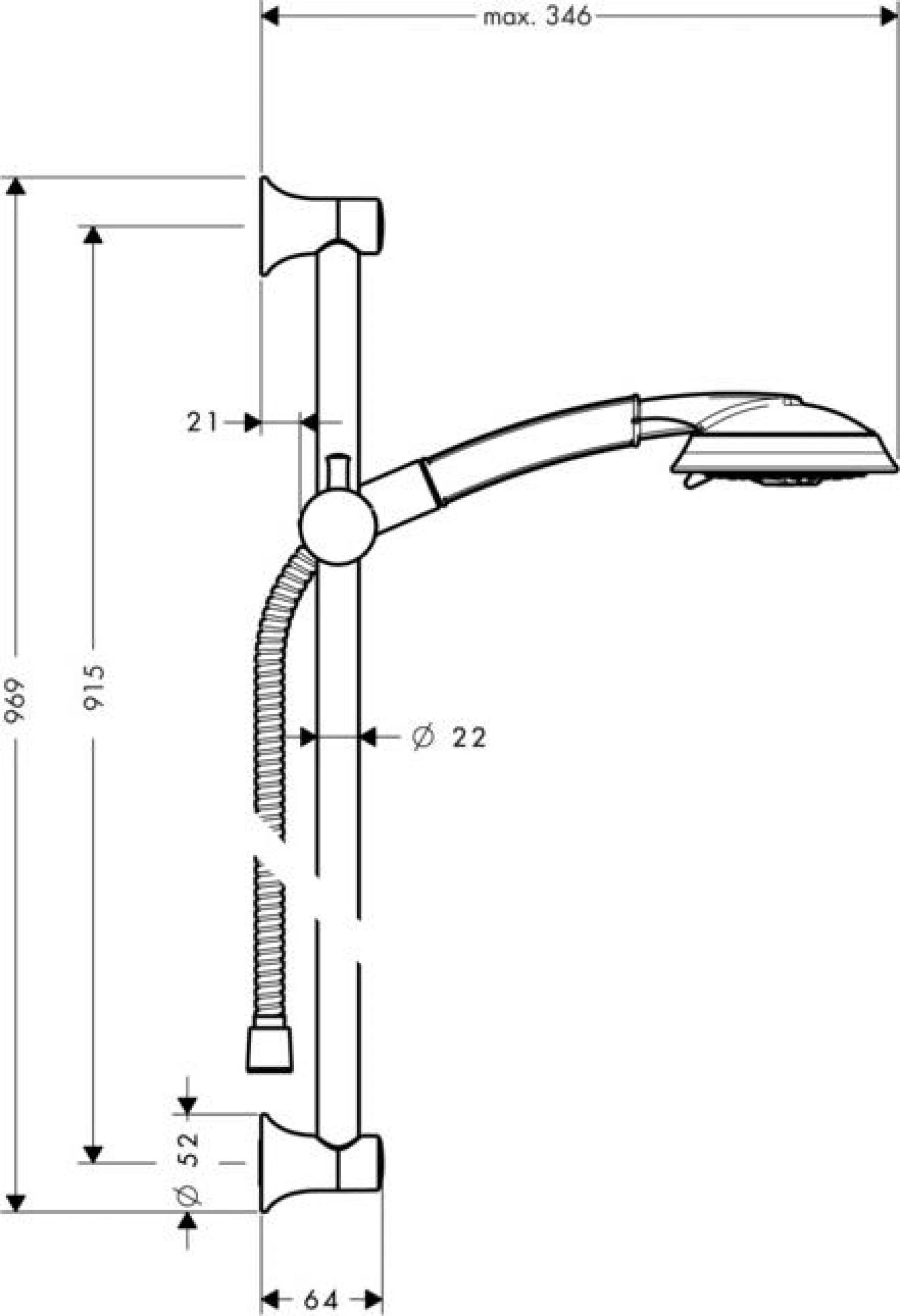 Фото - Душевой гарнитур Hansgrohe Raindance Classic 27841090, хром золото - Hansgrohe