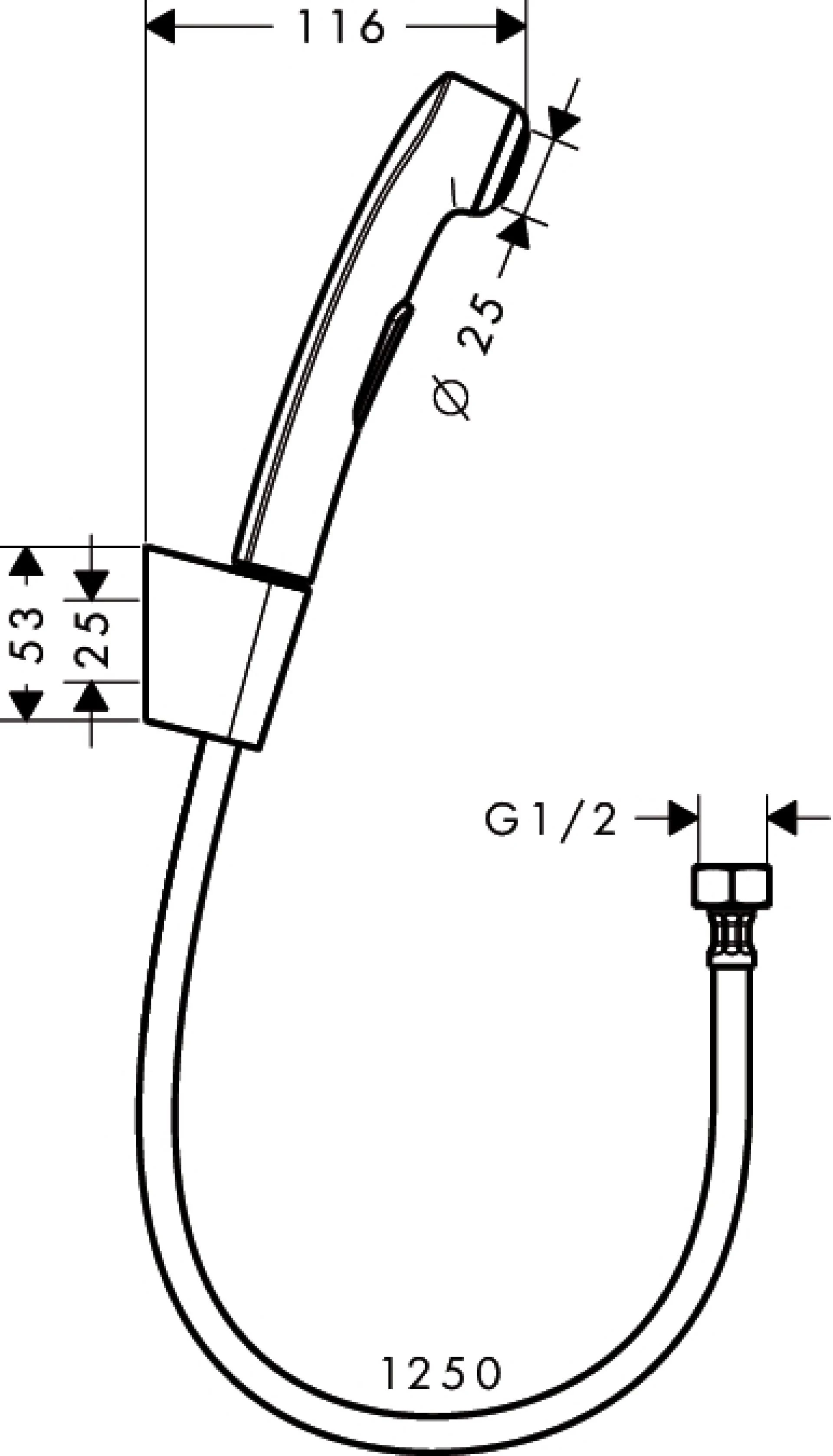 Фото - Гигиенический душ Hansgrohe 32129800 хром - Hansgrohe