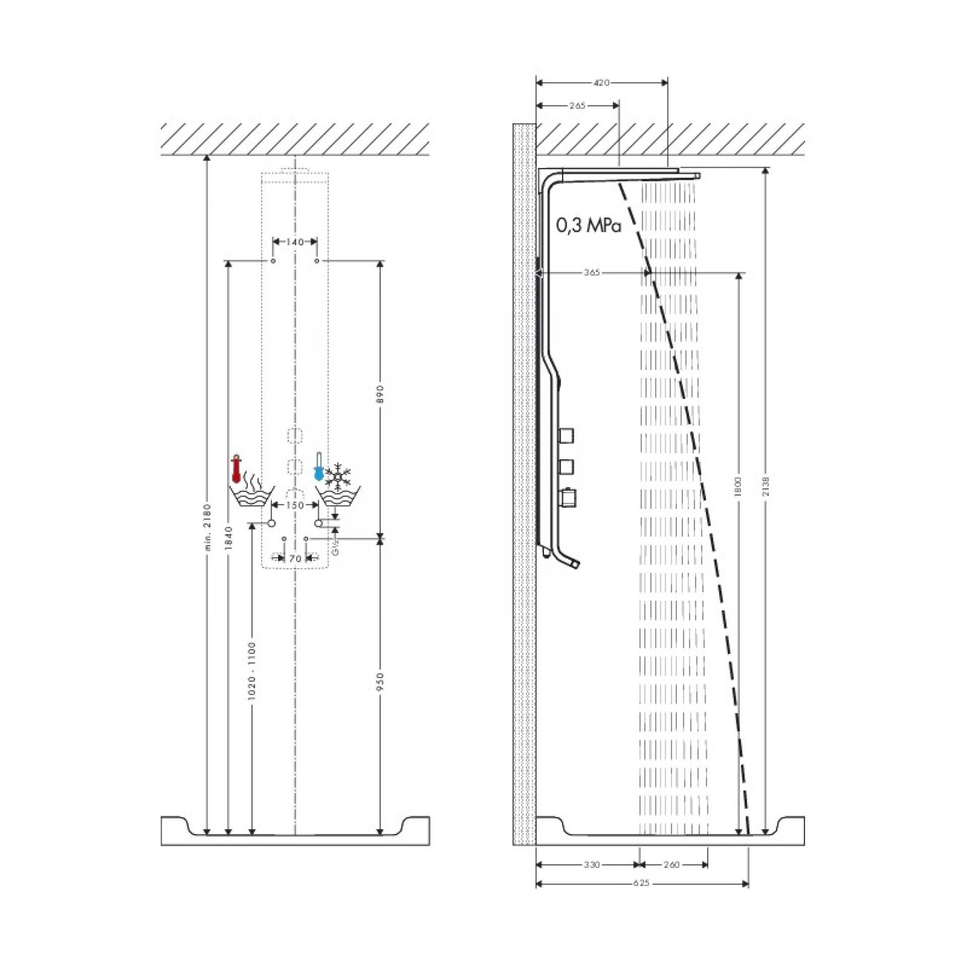 Фото - Душевая панель Hansgrohe Raindance Lift 27008000 - Hansgrohe