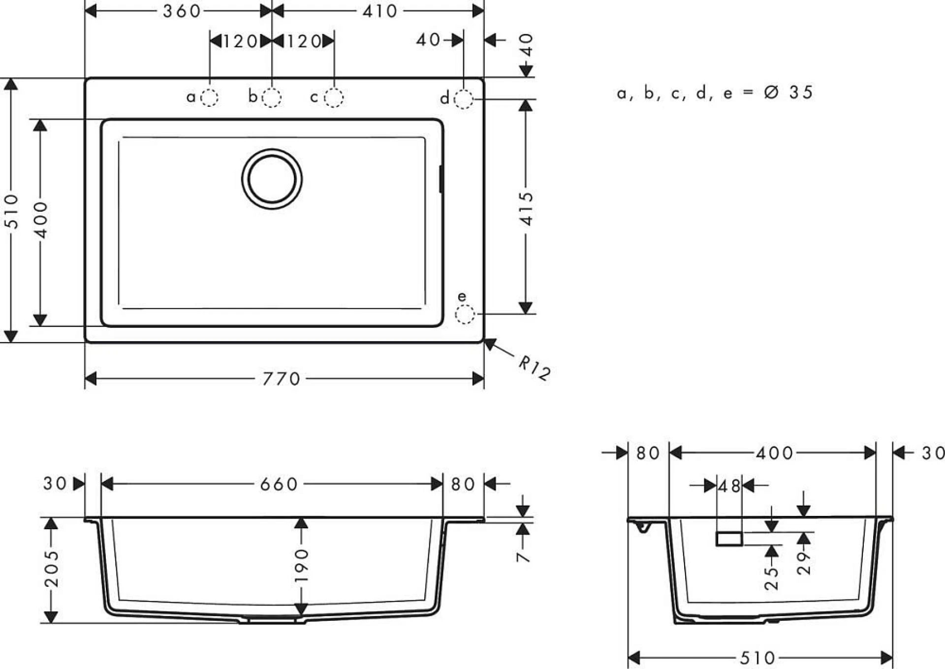 Фото - Кухонная мойка Hansgrohe S51 S510-F660 43313170 - Hansgrohe