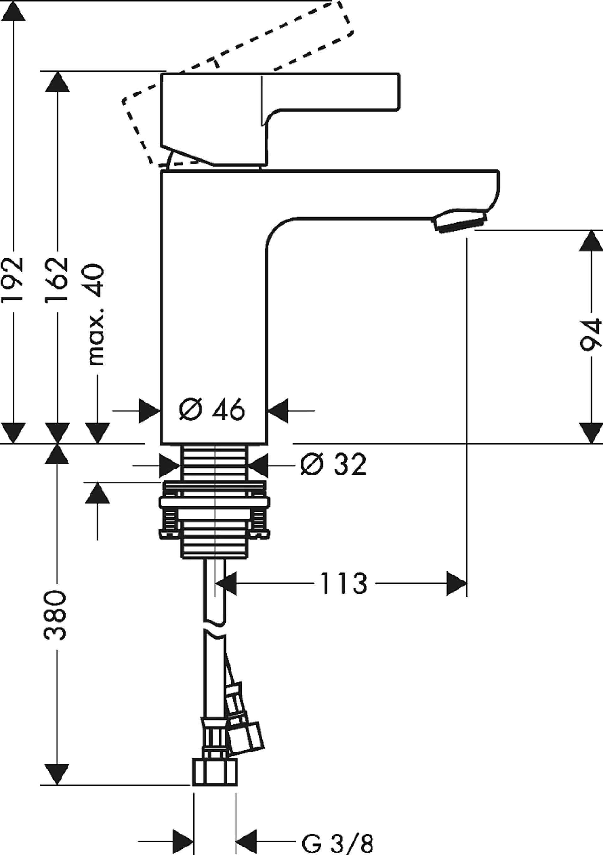 Фото - Смеситель Hansgrohe Metris S 31068000 для раковины - Hansgrohe