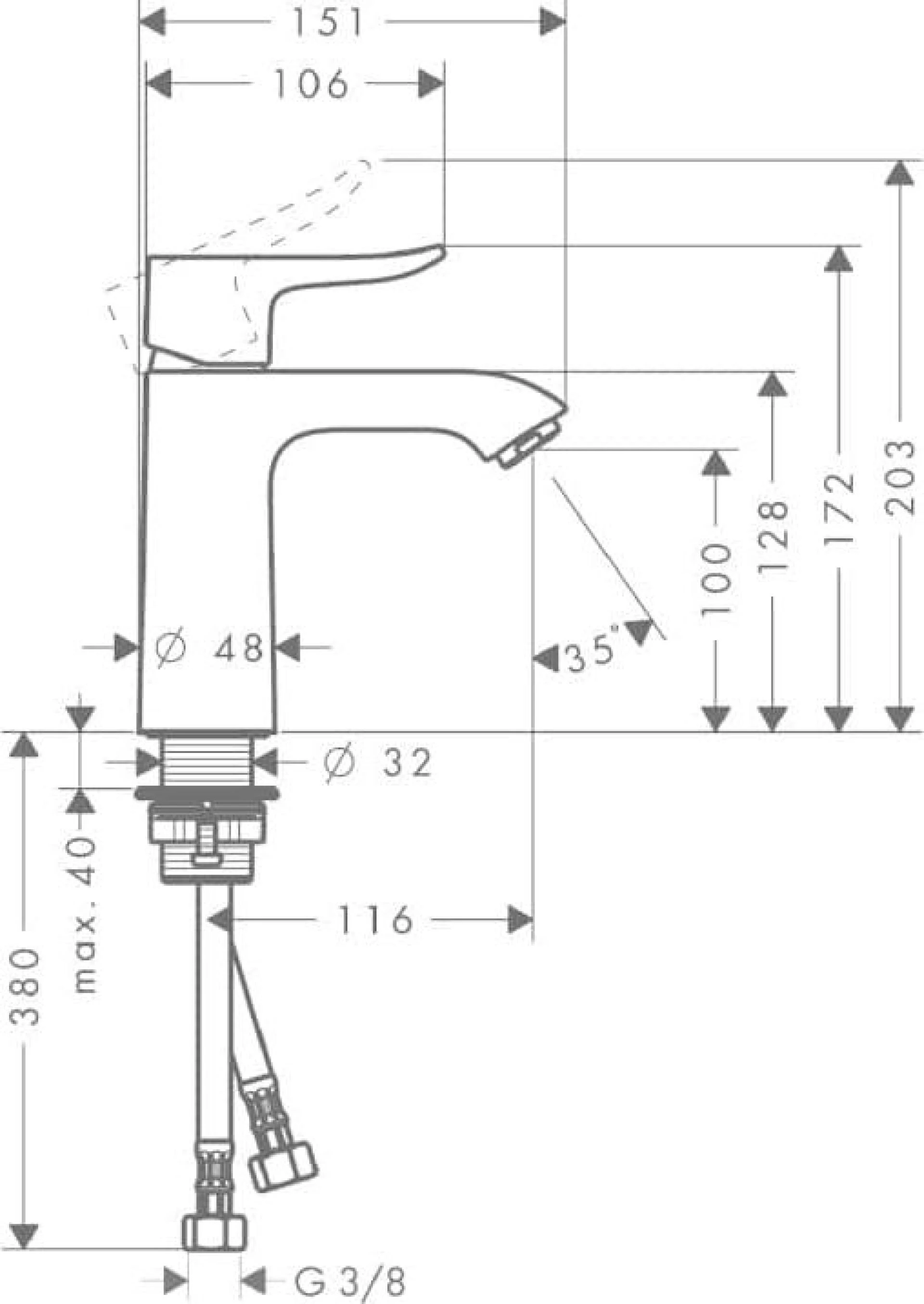 Фото - Смеситель для раковины Hansgrohe Metris 31204000, хром - Hansgrohe