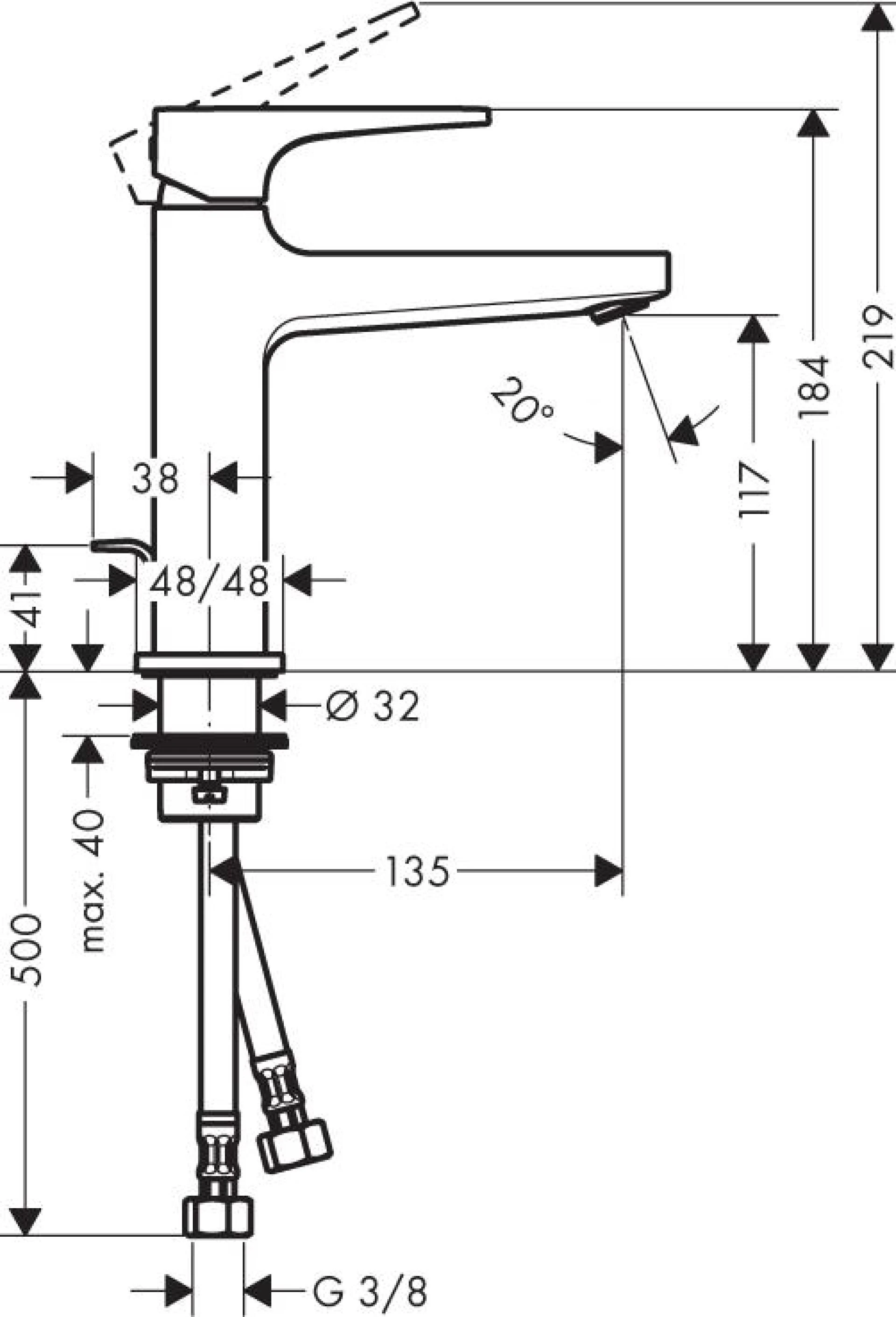 Фото - Смеситель для раковины Hansgrohe Metropol 110 74506000 - Hansgrohe