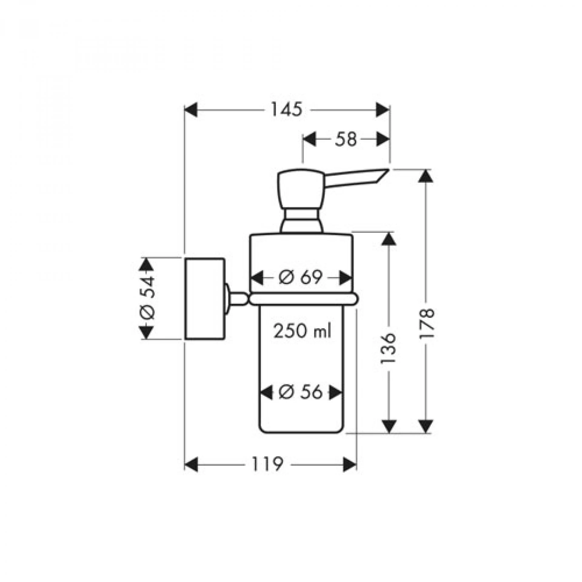 Фото - Дозатор для жидкого мыла Axor Uno 2 41519000 - Hansgrohe