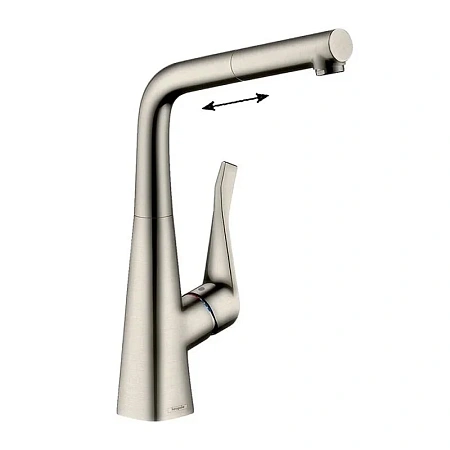 Фото - Смеситель для кухни Hansgrohe Metris 73812800 серый - Hansgrohe