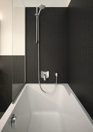 Фото - Шланговое подключение   Hansgrohe Fixfit Square 27458000 хром - Hansgrohe