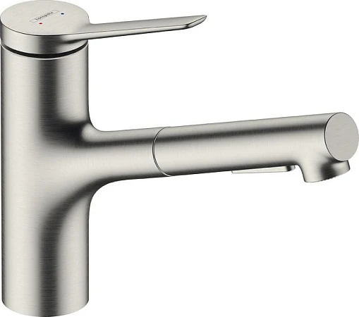 Фото - Смеситель для кухни Hansgrohe Zesis M33 150 2jet 74800800, сталь - Hansgrohe