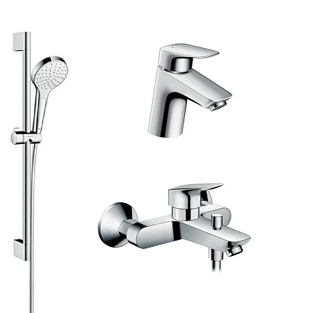 Фото - Душевой комплект Hansgrohe, хром, 71400000/71070000/26564400 - Hansgrohe