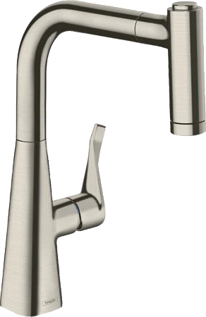 Фото - Смеситель для кухни Hansgrohe Metris 73800800, сталь - Hansgrohe