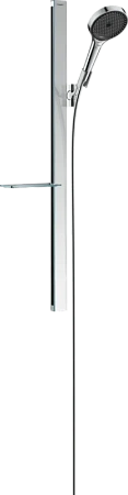 Фото - Душевой гарнитур 130 3jet со штангой 90 и мыльницей Hansgrohe Rainfinity 27671000 - Hansgrohe