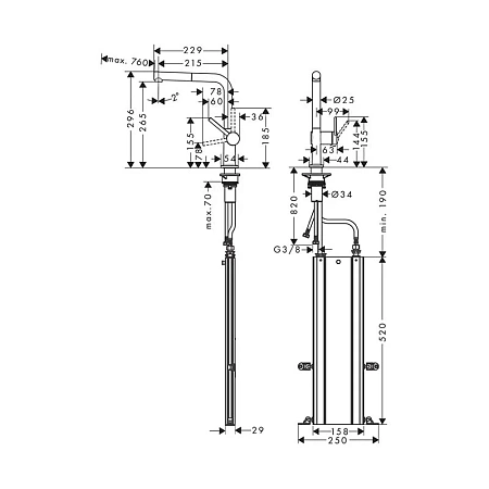 Фото - Смеситель для кухни Hansgrohe Talis Classic 72809340 хром - Hansgrohe