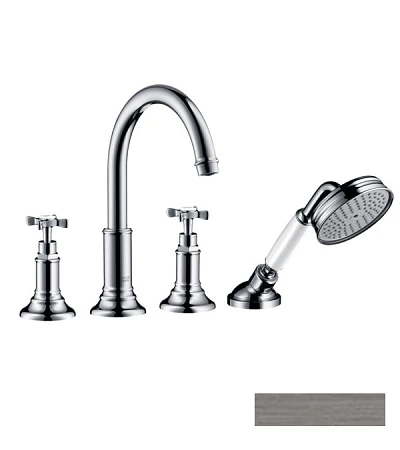 Фото - Смеситель на край ванны Axor Montreux 16546340, черный хром - Hansgrohe