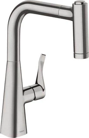 Фото - Смеситель для кухни Hansgrohe Metris M71 14834800, сталь - Hansgrohe