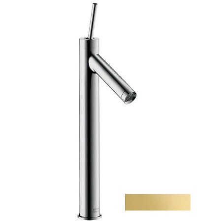 Фото - Смеситель для раковины Axor Starck 10129990, золото - Hansgrohe