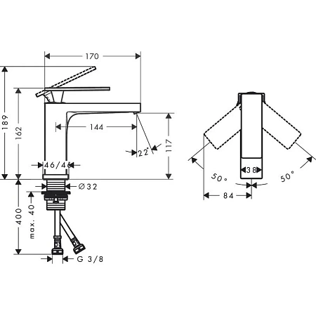 Фото - Смеситель для раковины Hansgrohe Tecturis E 73011700 белый - Hansgrohe