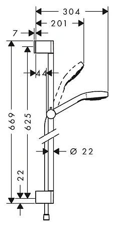 Фото - Душевой комплект Hansgrohe, хром, 71400000/71070000/26580400 - Hansgrohe