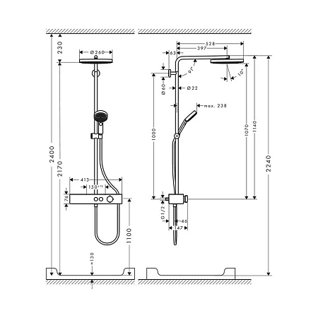 Фото - Душевая система Hansgrohe Pulsify 24220670 черный - Hansgrohe