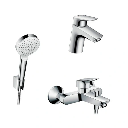 Фото - Душевой комплект Hansgrohe, хром, 71400000/71070000/26690400 - Hansgrohe