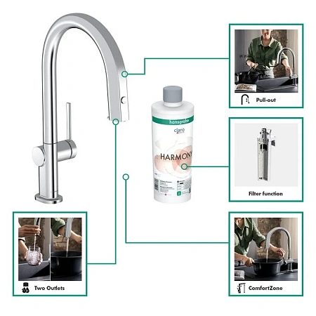 Фото - Смеситель для кухни Hansgrohe Aqittura 76826000 хром - Hansgrohe