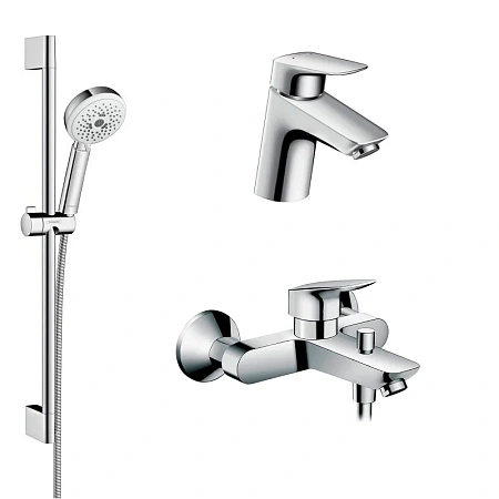 Фото - Душевой комплект Hansgrohe, хром, 71400000/71070000/26650400 - Hansgrohe