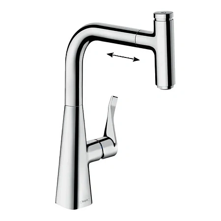 Фото - Смеситель для кухни Hansgrohe Metris Select 73802000 хром - Hansgrohe