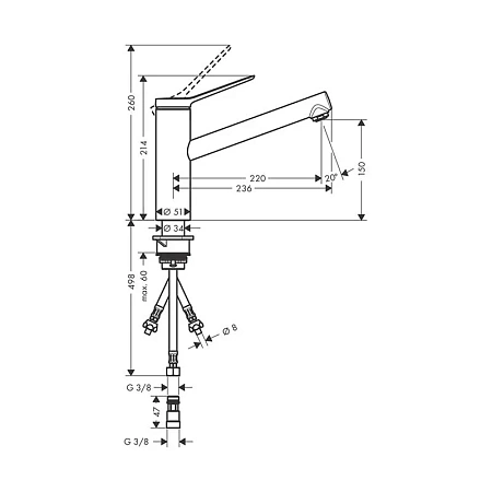 Фото - Смеситель для кухни Hansgrohe Zesis 74806670 черный - Hansgrohe