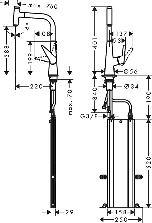 Фото - Смеситель для кухни Hansgrohe Talis Select 73853000 хром - Hansgrohe