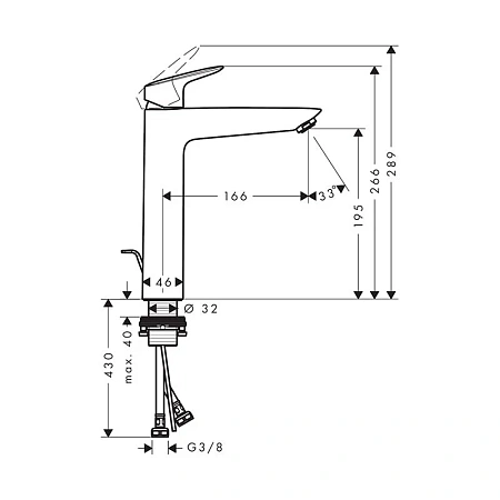 Фото - Смеситель для раковины Hansgrohe Logis 71090670 черный - Hansgrohe