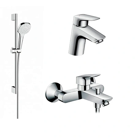 Фото - Душевой комплект Hansgrohe, хром, 71400000/71070000/26584400 - Hansgrohe