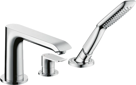 Фото - Смеситель Hansgrohe Metris 31190000 на борт ванны - Hansgrohe