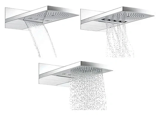 Фото - Душ верхний Hansgrohe Raindance Rainfall 28411000/15932000/15930180/15972000/15970180/15715000/1800180 хром - Hansgrohe