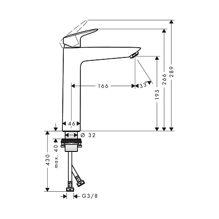 Фото - Смеситель для раковины Hansgrohe Logis 71091670 черный - Hansgrohe