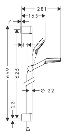 Фото - Смеситель для душа Hansgrohe Logis E 71178000/71610000/26532400 хром - Hansgrohe