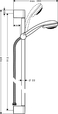 Фото - Душевой гарнитур Hansgrohe Crometta 85 27729000 Unica Crometta - Hansgrohe