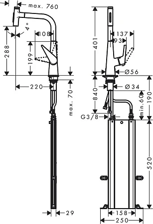 Фото - Смеситель для кухни Hansgrohe Talis Select 73867000 хром - Hansgrohe