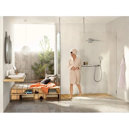 Фото - Душ верхний Hansgrohe Rainmaker Select 460 24013400 хром, белый - Hansgrohe