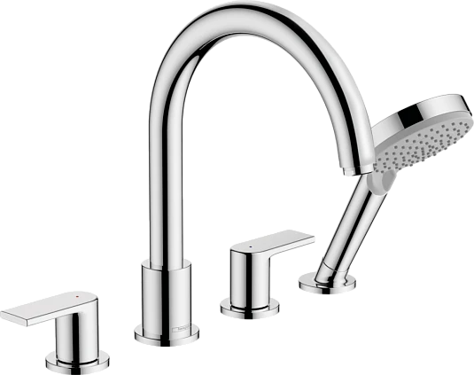 Фото - Смеситель на борт ванны Hansgrohe Vernis Shape 71459000, хром (уцененный товар) - Hansgrohe