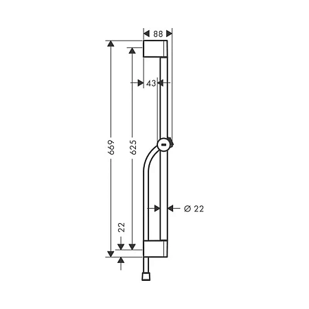 Фото - Штанга душевая Hansgrohe Unica 24400700 белый - Hansgrohe