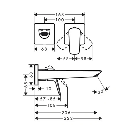 Фото - Смеситель для раковины Hansgrohe Logis Fine 71256670 черный - Hansgrohe