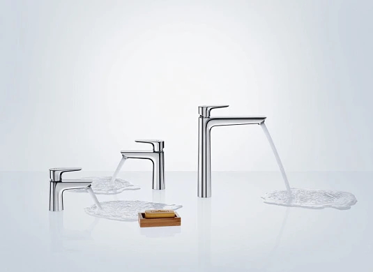 Фото - Смеситель для раковины Hansgrohe Talis E 71716990, золото - Hansgrohe